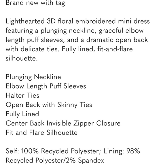 For Love And Lemons Leighton Floral Mini Dress - Picture 8 of 8